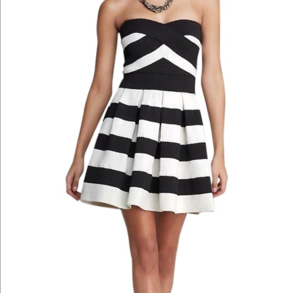 Striped Homecoming Dress